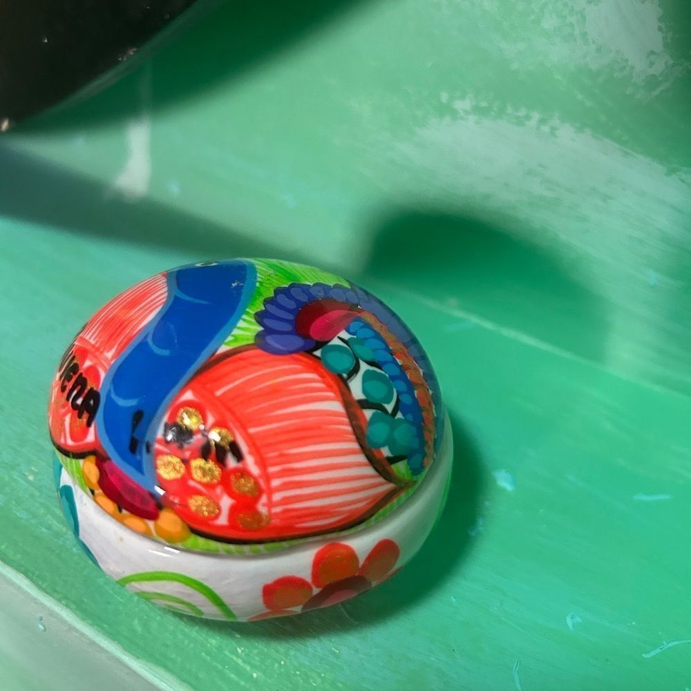 MEXICANA Colorful Bird Trinket Box - Blue, Green, Red, Orange - Picture 5 of 12
